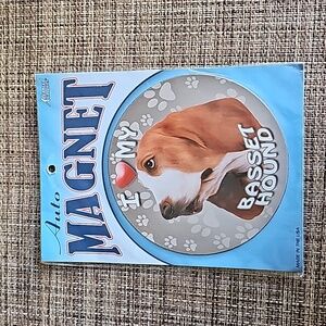 I ❤️ My Basset Hound Auto Magnet
